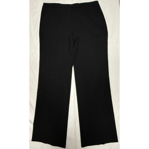 Calvin Klein Dress Pants Women's Size 12‎ Solid Black Zip Button Business Boot - Picture 1 of 5